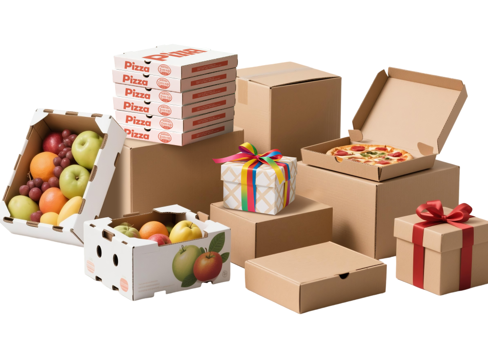 todas las cajas de cartón