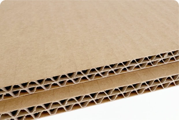 Corrugated cardboard packaging box for shipping and storage solutions.