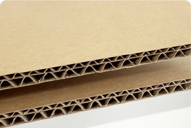 Corrugated cardboard box for protective packaging and shipping.
